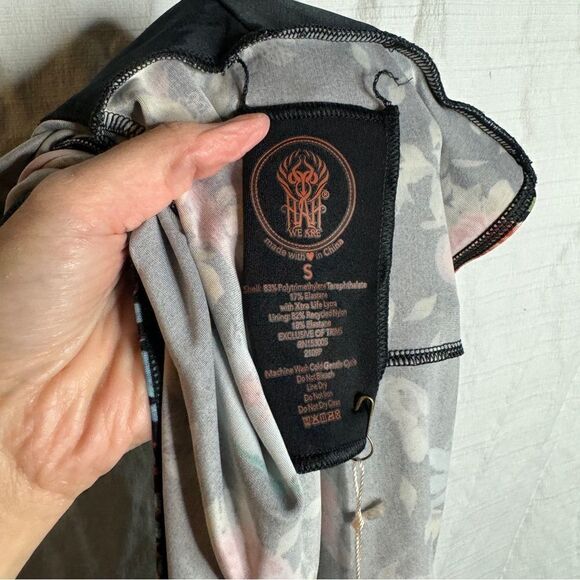 Free People HAH black floral butterfly tree tie swimsuit top size small NEW - Picture 8 of 9